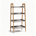 Wood and metal ladder shelf for living room storage 30 x 60 x 100cm